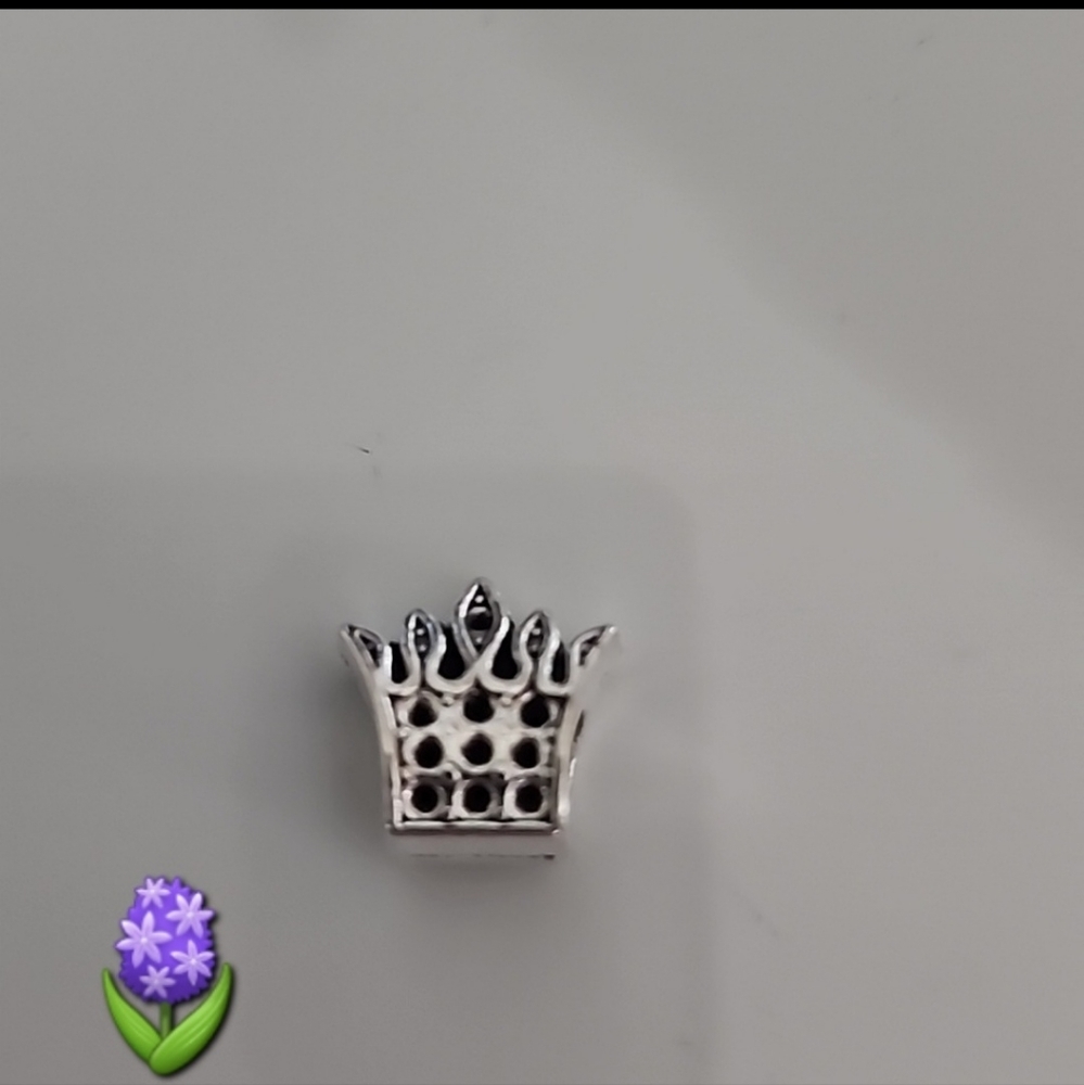 Crown  Charm for European Style Bracelets Fits Pandora Systems